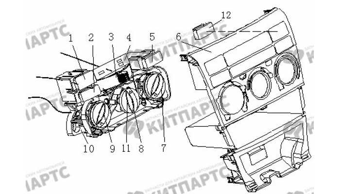 Панель управления кондиционером BYD