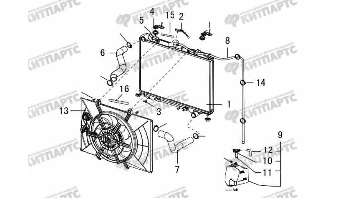 Радиатор охлаждения двигателя Great Wall Hover H3