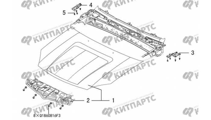 Капот Great Wall Hover H3 New