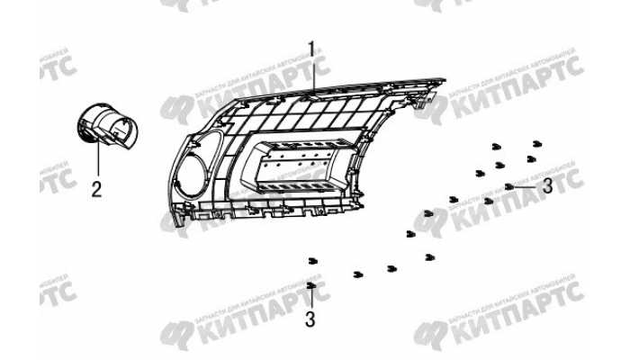 Накладка панели приборов верхняя правая Great Wall Hover H5