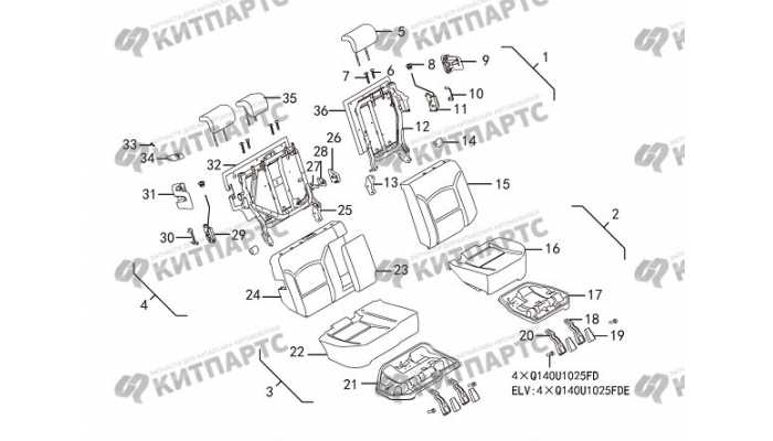 Сиденье заднее Great Wall Hover H5