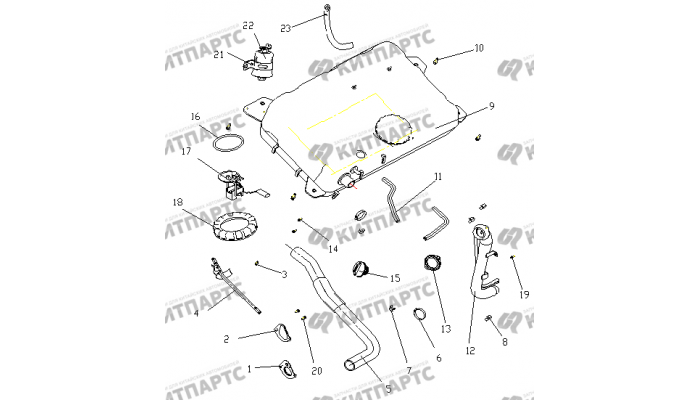 Бак топливный Geely