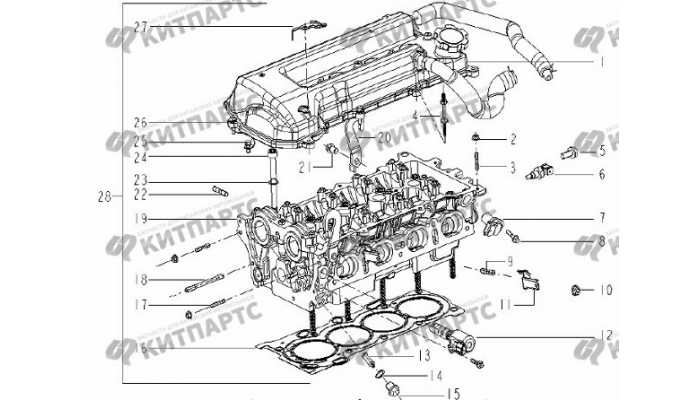 Головка блока цилиндров Geely